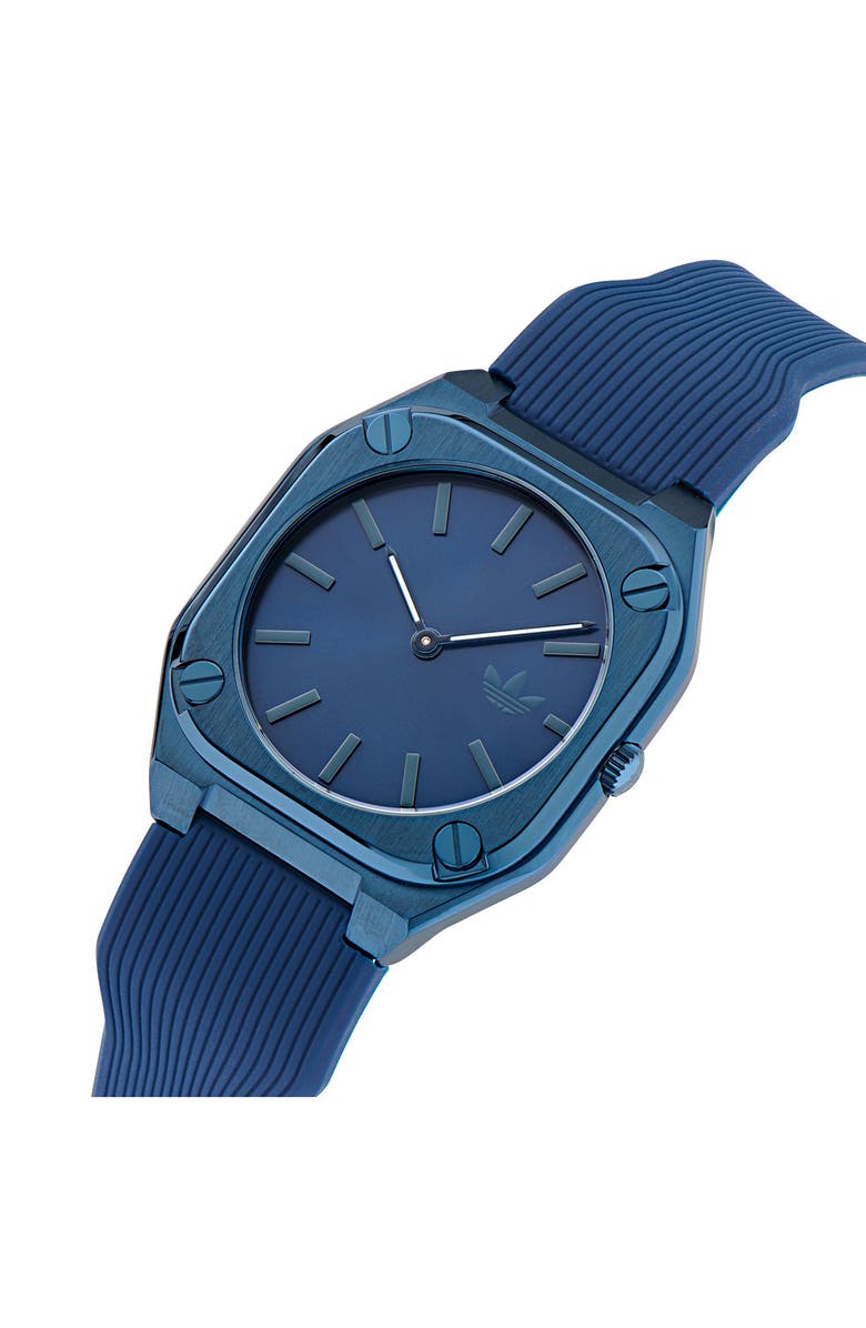 adidas Silicone Strap Watch, Alternate, color, Blue