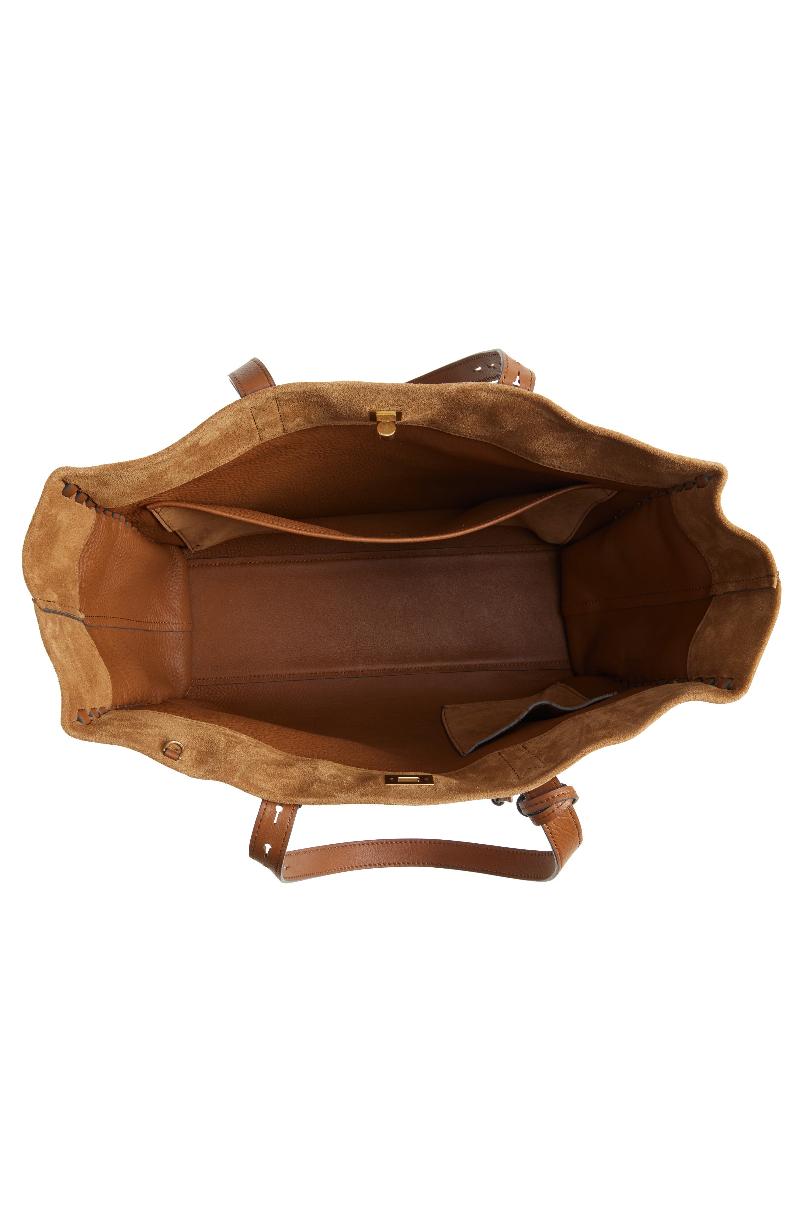 Anya Hindmarch Mortimer Whipstitch Tote, Alternate, color, Pecan