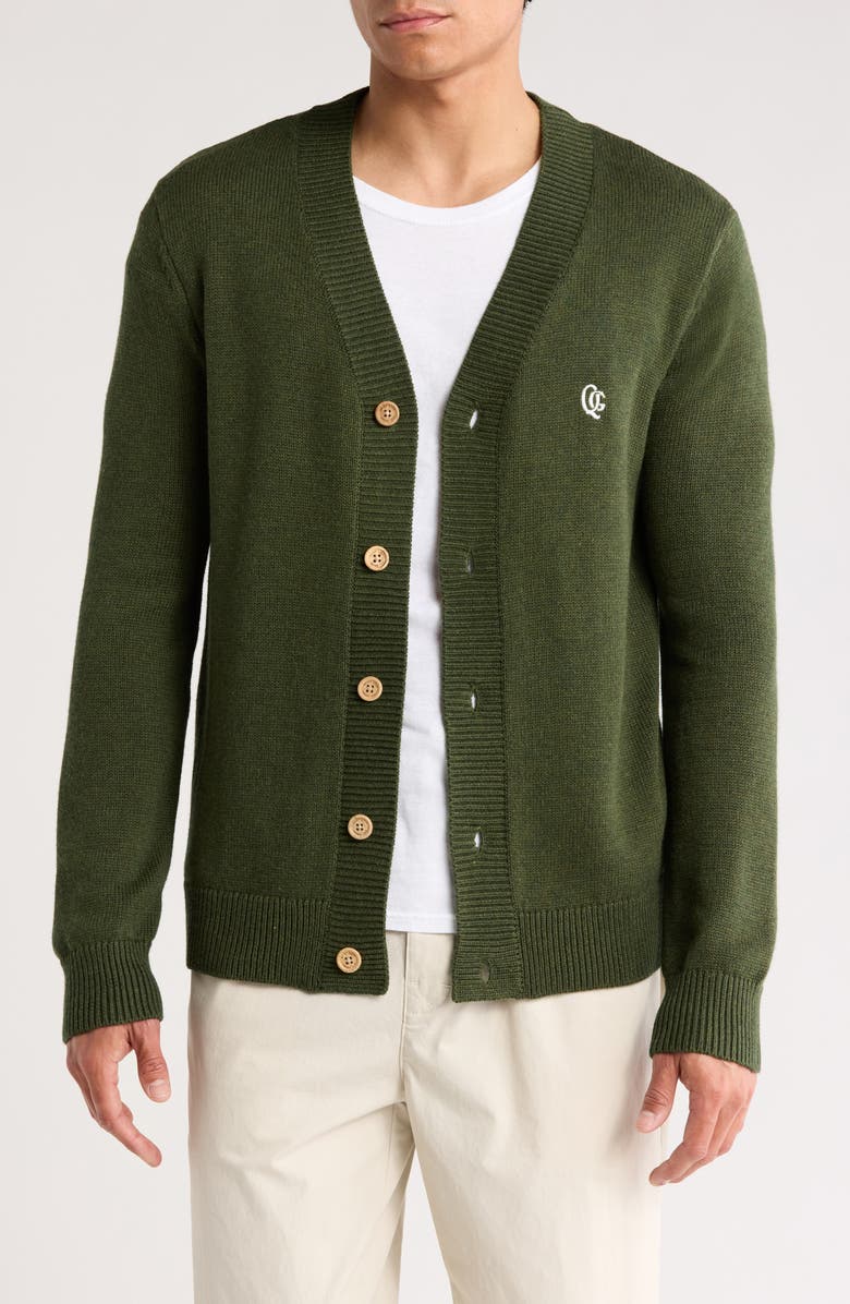 Quiet Golf Monogram Cardigan, Main, color, 