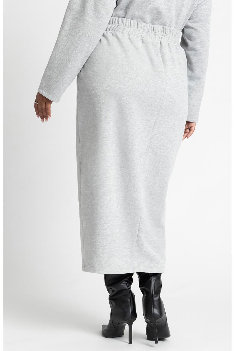 Maxi French Terry Skirt, Alternate, color, GREY