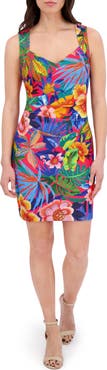 Siena Floral Crepe Scuba Knit Sheath Dress