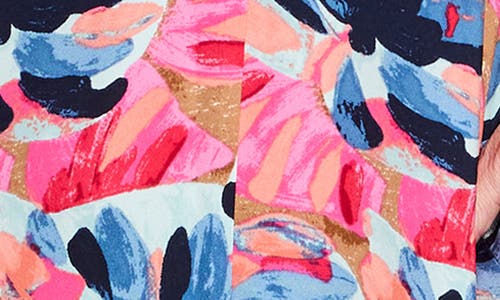 Nic + Zoe Nic+zoe Firework Foliage Devo Shift Dress In Blue Multi