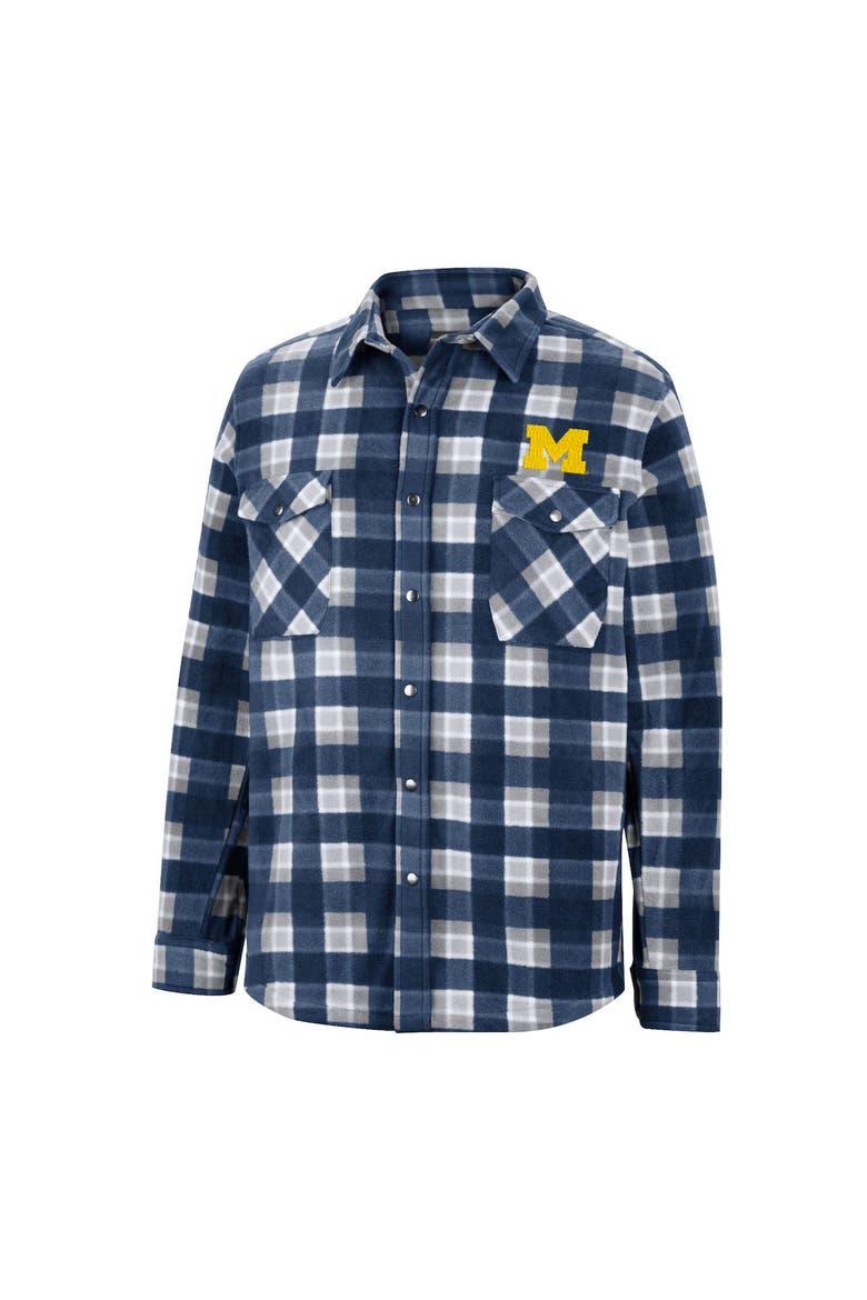Men's Colosseum Navy Michigan Wolverines Ellis Full-Snap Jacket, Alternate, color, Navy