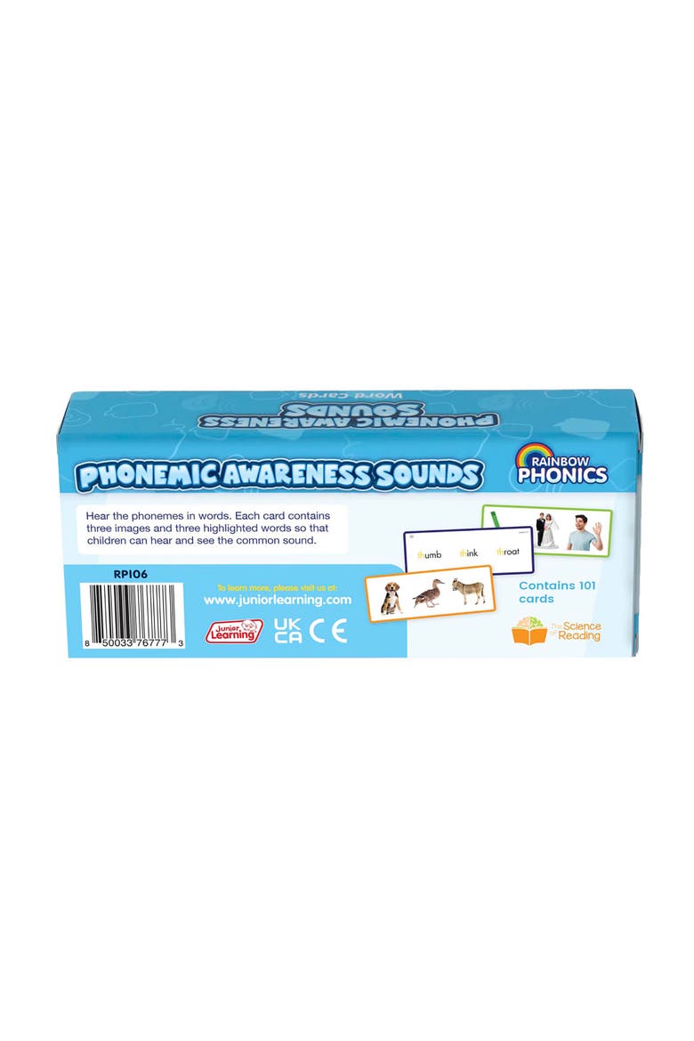 Rainbow Phonics Phonemic Awareness Sounds Flash Cards, Alternate, color, Multicolored