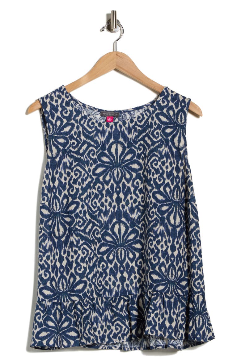Sleeveless Peplum Top, Alternate, color, OCEANSIDE