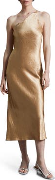 & Other Stories One-Shoulder Satin Slipdress