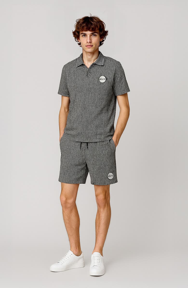 D.RT Vacay Cotton Shorts, Main, color, White/ Black