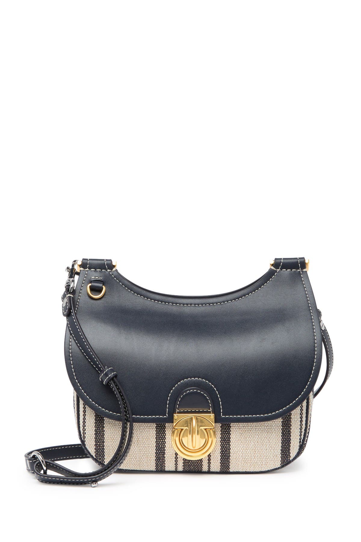Tory Burch James Awning Stripe Small Saddlebag (Women) | Nordstromrack