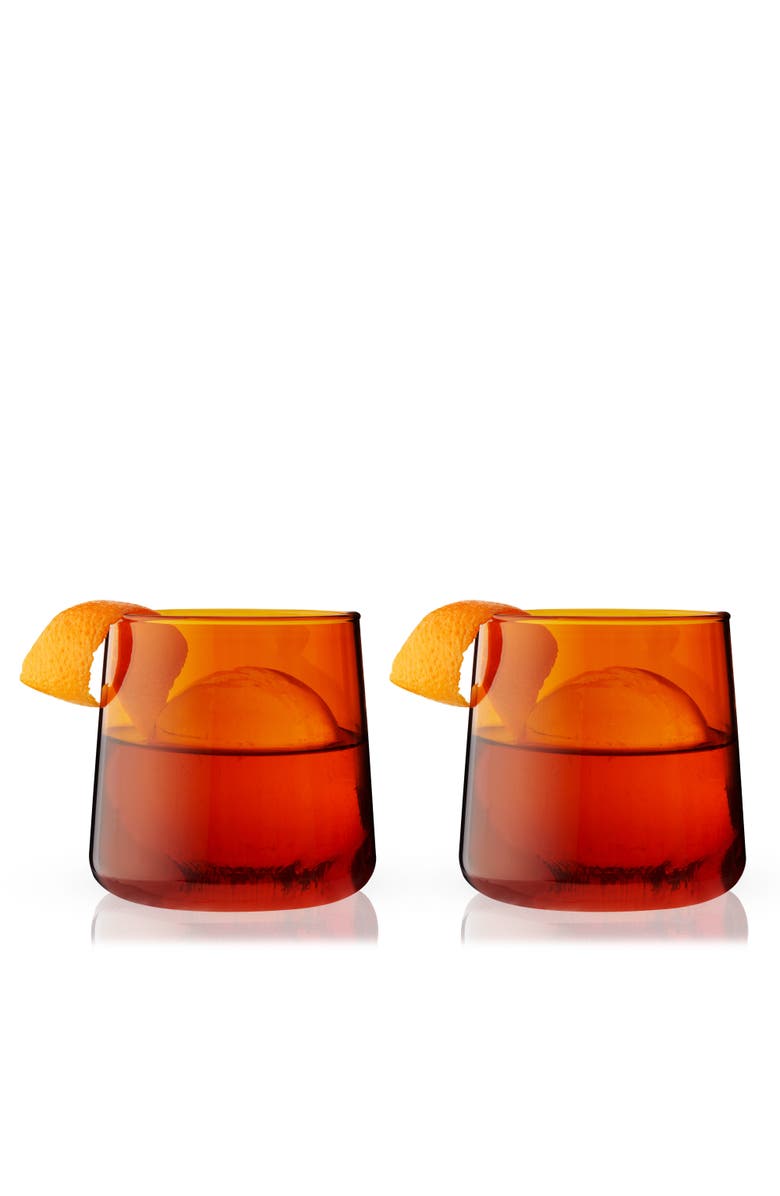 Viski Aurora Cocktail Tumblers, Alternate, color, Orange