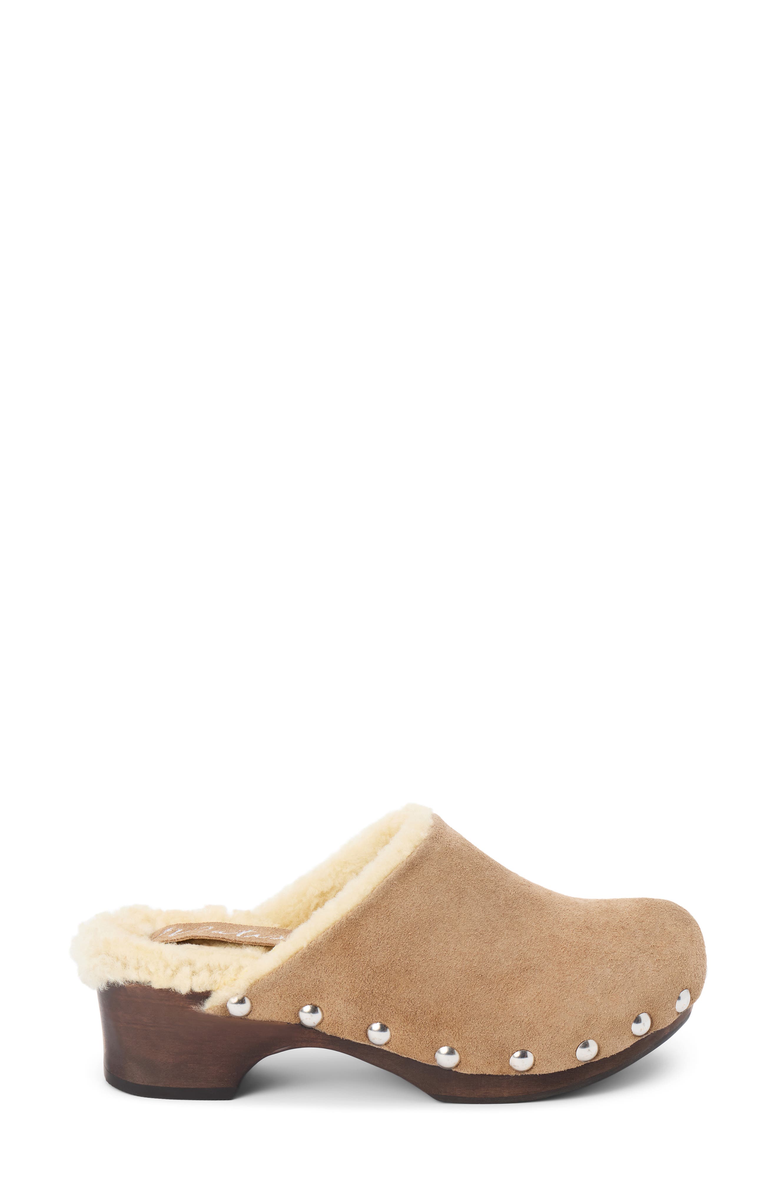 Mayfair Faux Shearling Lined Clog, Alternate, color, TAUPE