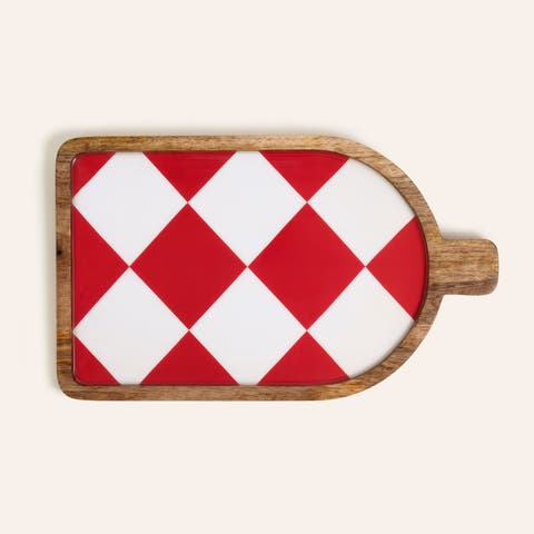 Lakri Mango Wood Serving Board 16X9 In