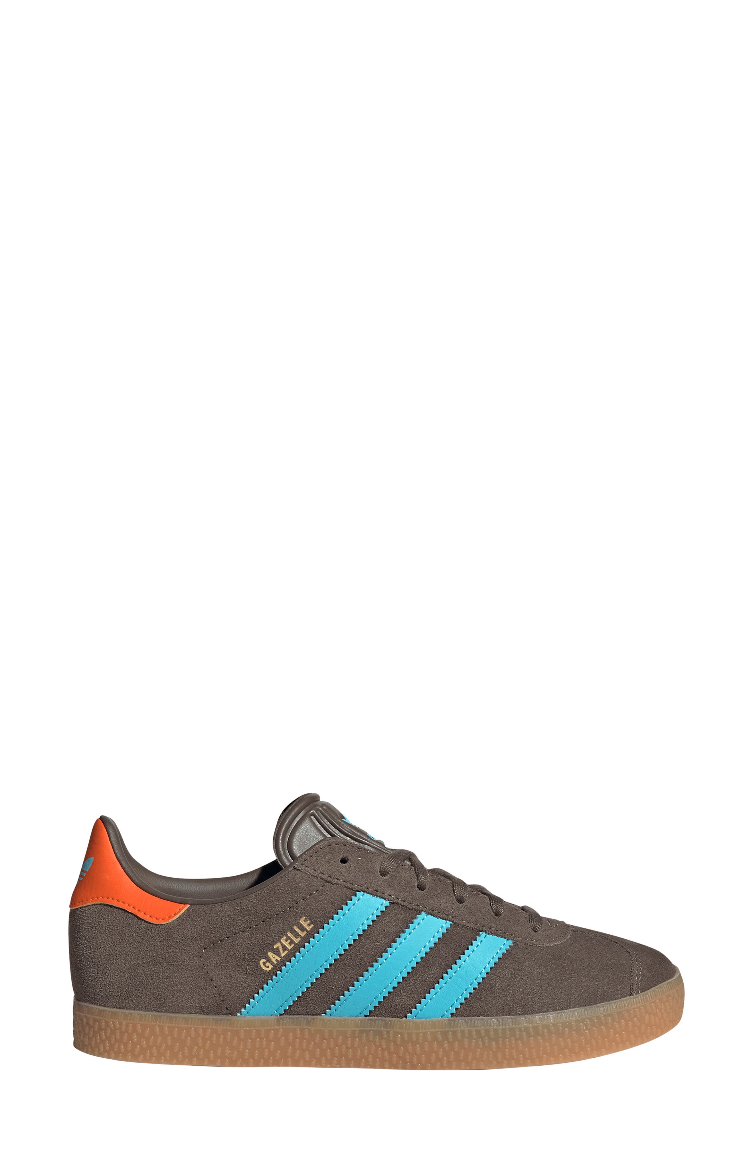 adidas Kids' Gazelle Sneaker, Alternate, color, Brown/ Blue/ Orange