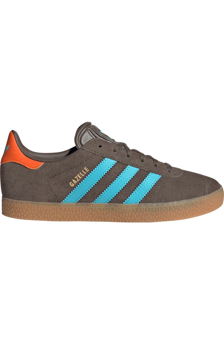 adidas Kids' Gazelle Sneaker, Alternate, color, Brown/ Blue/ Orange
