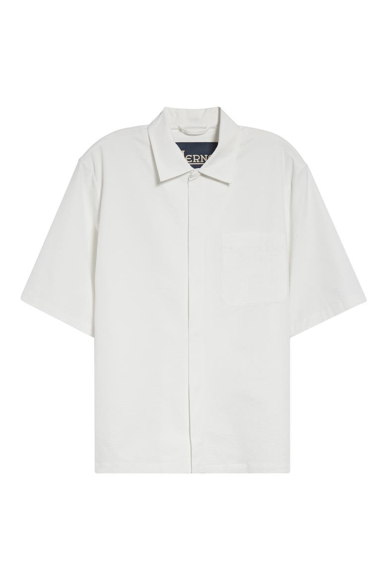 Seersucker Camp Shirt, Alternate, color, WHITE