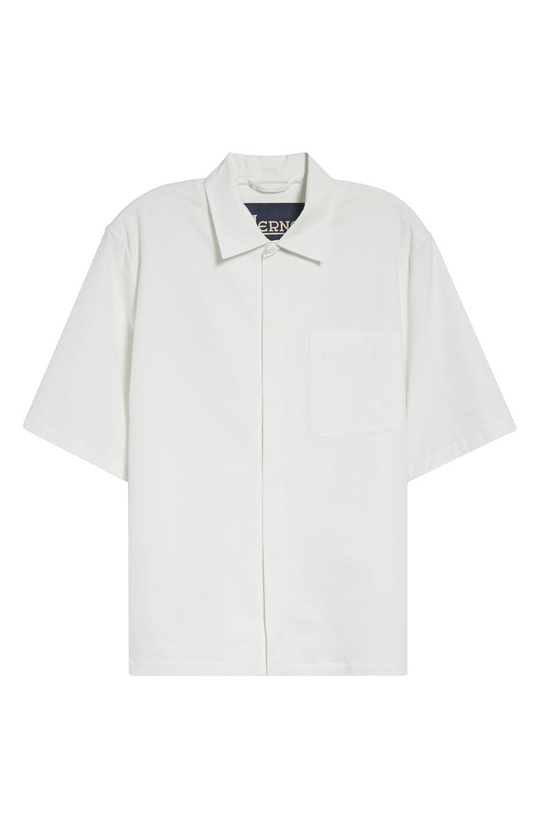 Herno Seersucker Camp Shirt, Alternate, color, 1000 White