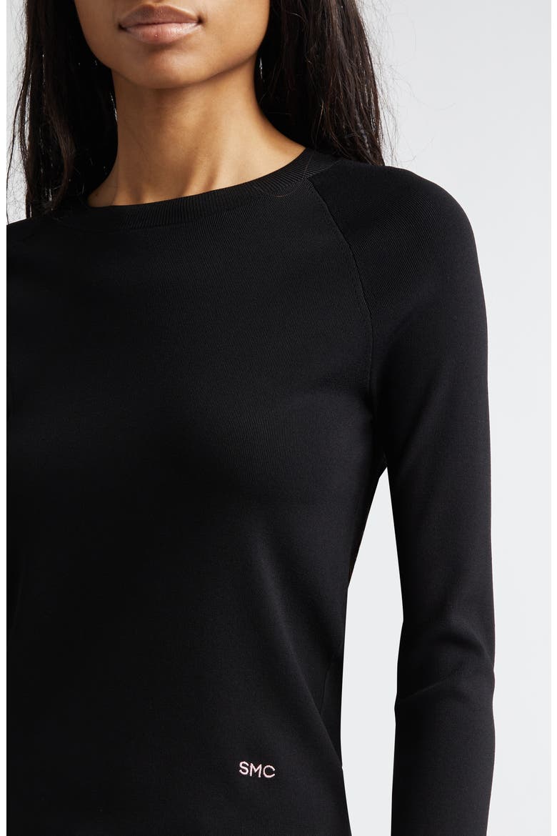 Compact Knit Top, Alternate, color, BLACK
