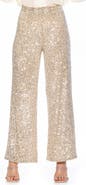 Alexia Admor Illy Wide Leg Sequin Pants