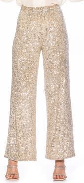 Alexia Admor Illy Wide Leg Sequin Pants