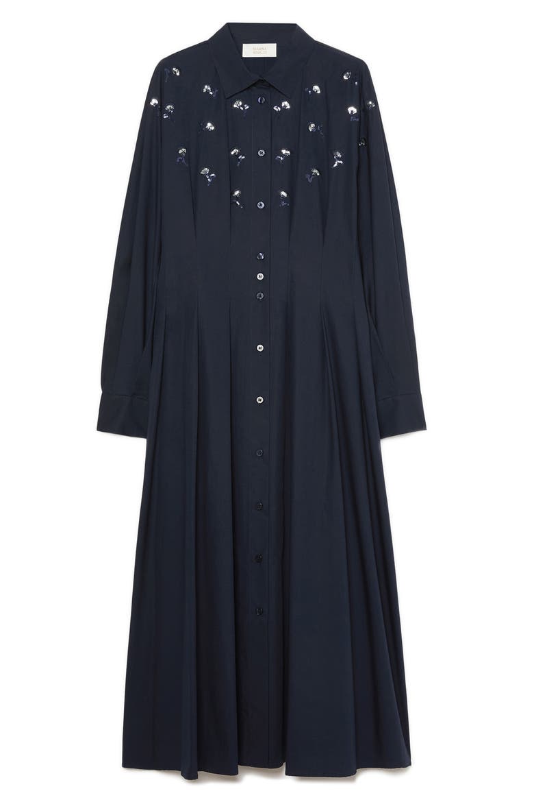Sante Embroidered Cotton Shirtdress, Alternate, color, ULTRAMARINE