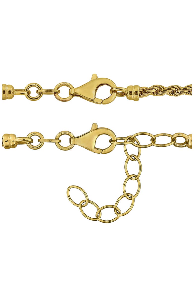 2.5mm Curb & 6mm Rope Chain Necklace & Bracelet Set, Alternate, color, GOLD MULTI