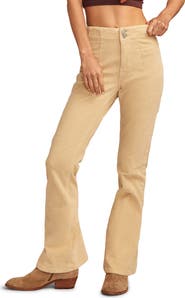 Lucky Brand Stevie Seamed High Waist Corduroy Flare Pants