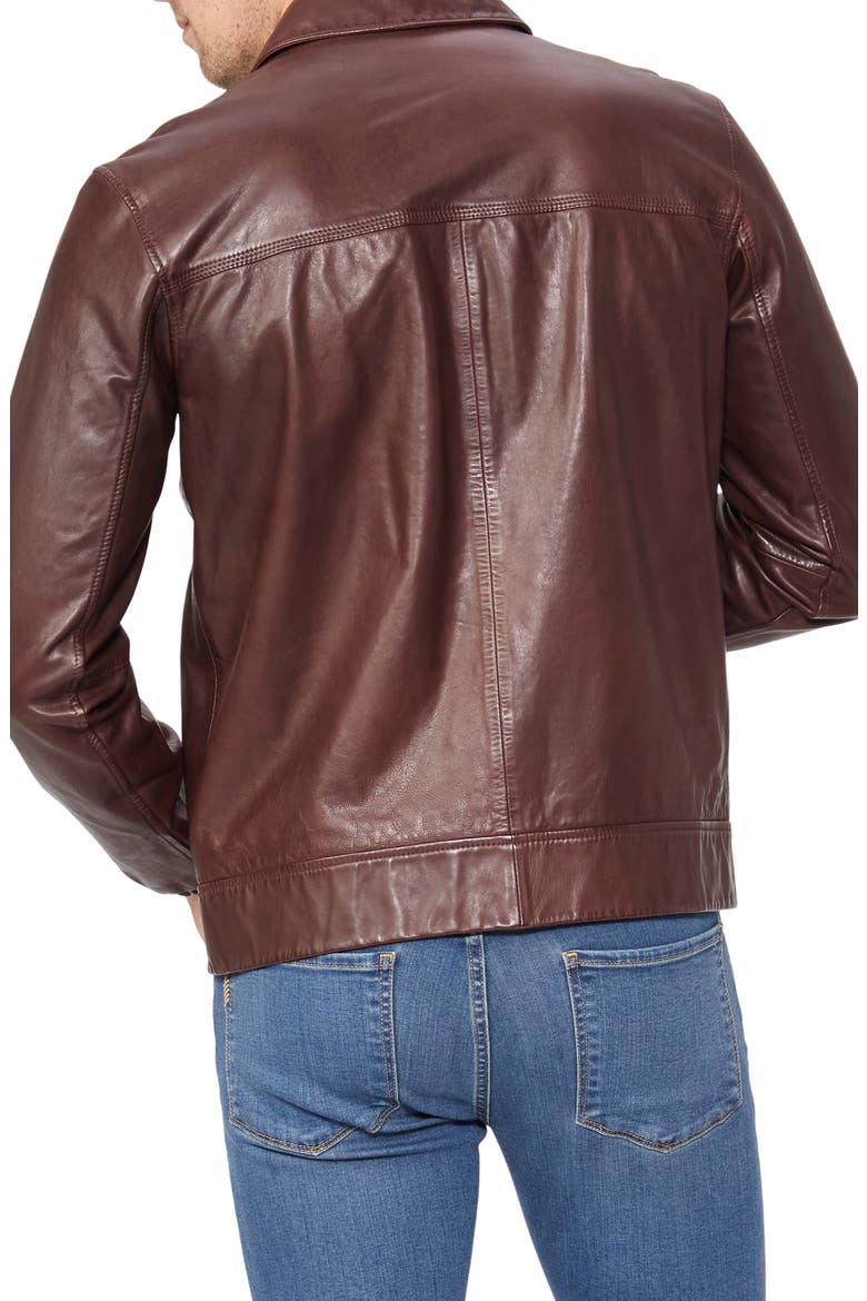 Alix Leather Jacket, Alternate, color, DEEP CHERRY WINE