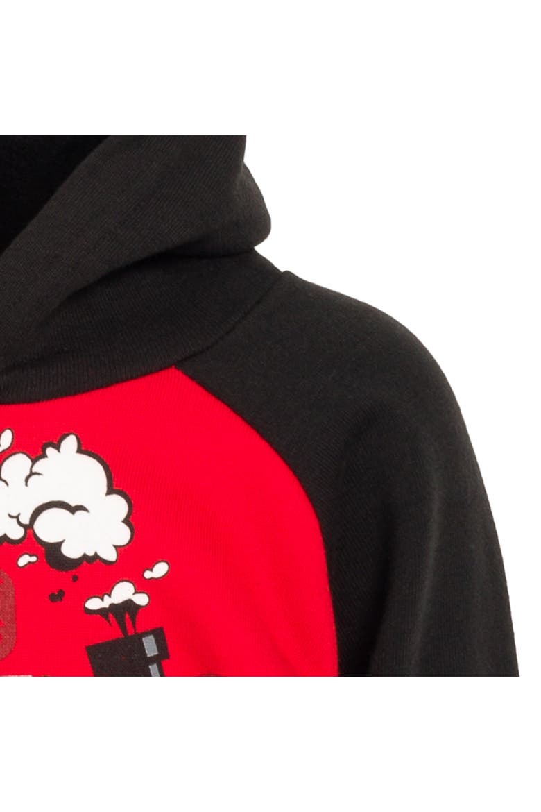 Fleece Hoodie, Alternate, color, Thomas Red Black