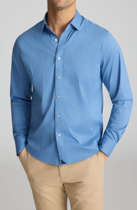Kleinwood Check Button-Up Performance Shirt