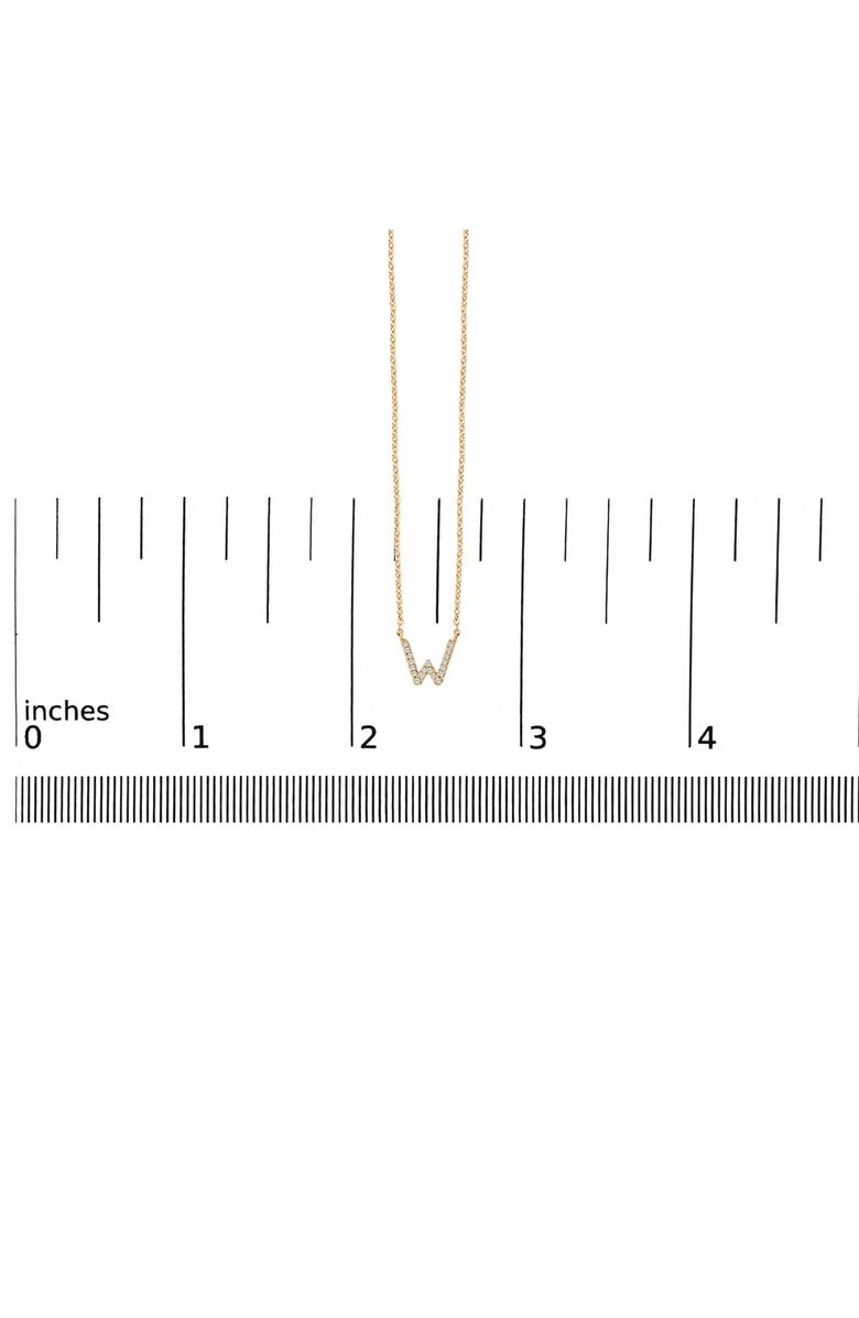 Haus of Brilliance 10K Yellow Gold Diamond Accent "A-Z" Block Initial Pendant Necklace, Alternate, color, Yellow Gold | W