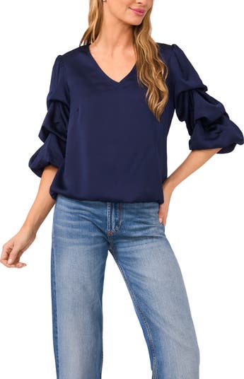トップス tutom Vince Camuto V-Neck Bubble Sleeve Top | Nordstromrack