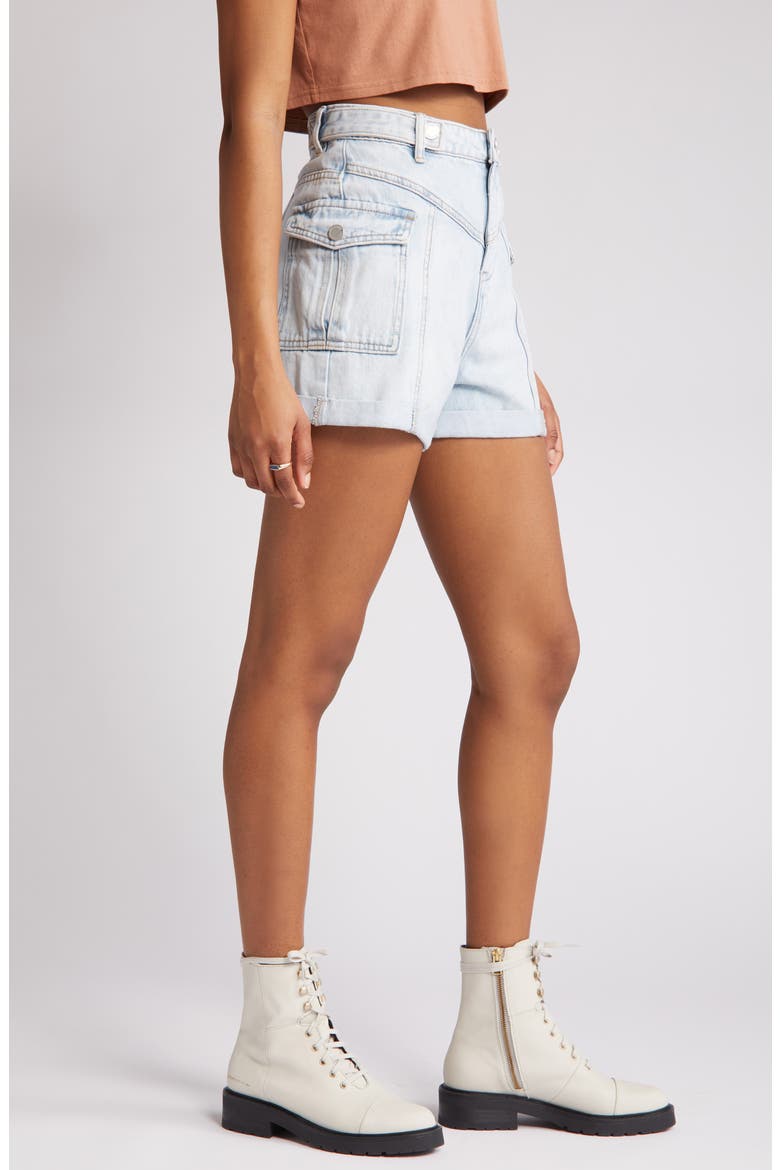 Perry Cargo Pocket Organic Cotton Mom Shorts, Alternate, color, HAPPY DANCE