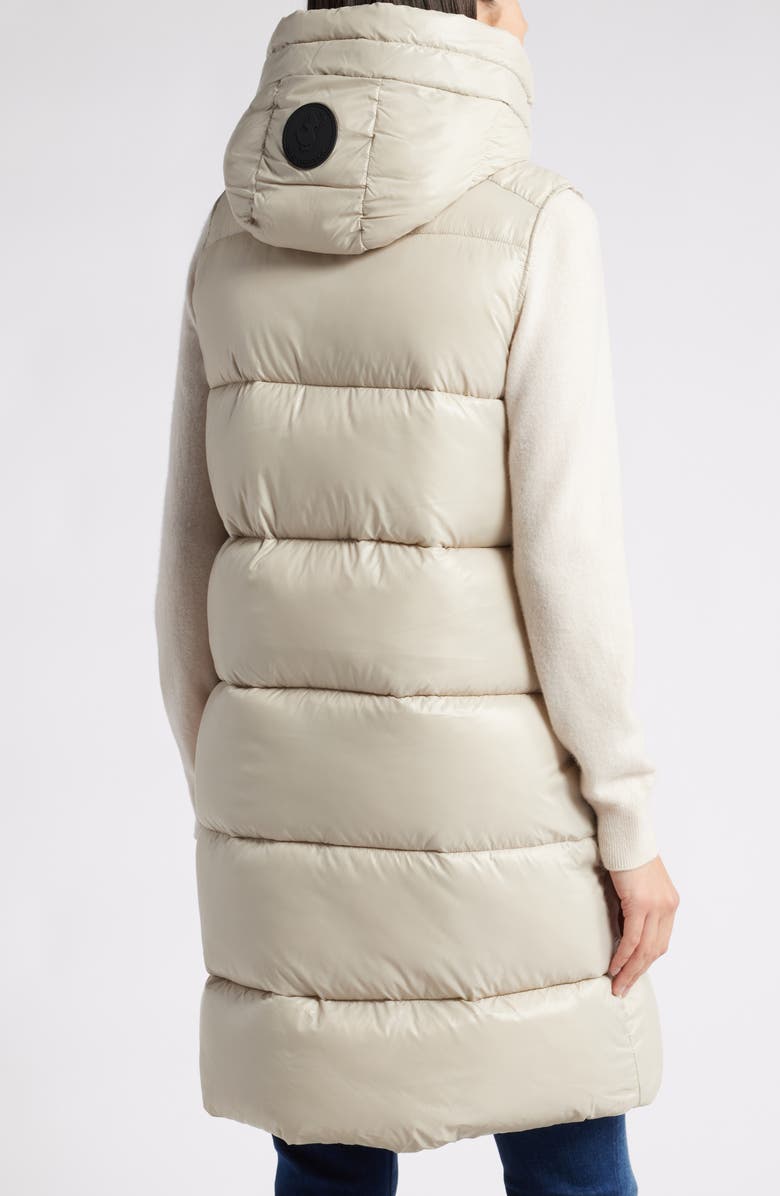 Save The Duck Iria Quilted Nylon Hooded Longline Vest, Alternate, color, 