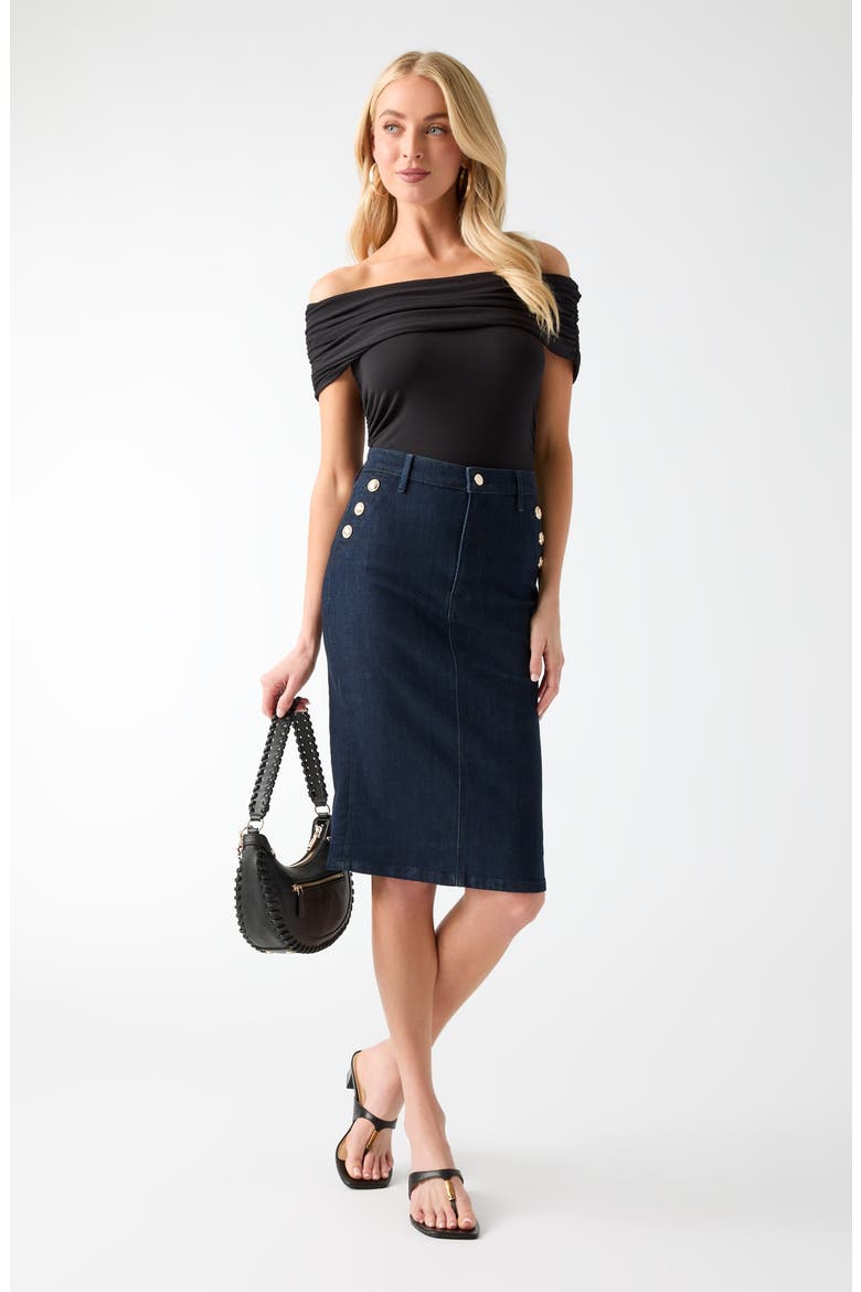 Riley Midi Pencil Skirt, Alternate, color, NAVY