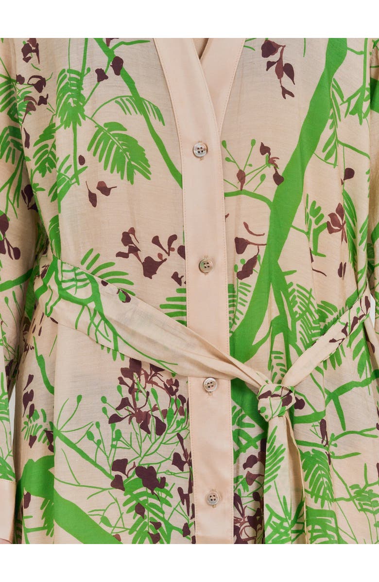 Lost Pattern NYC "Coco Dream" Belted Kaftan Dress, Alternate, color, Green