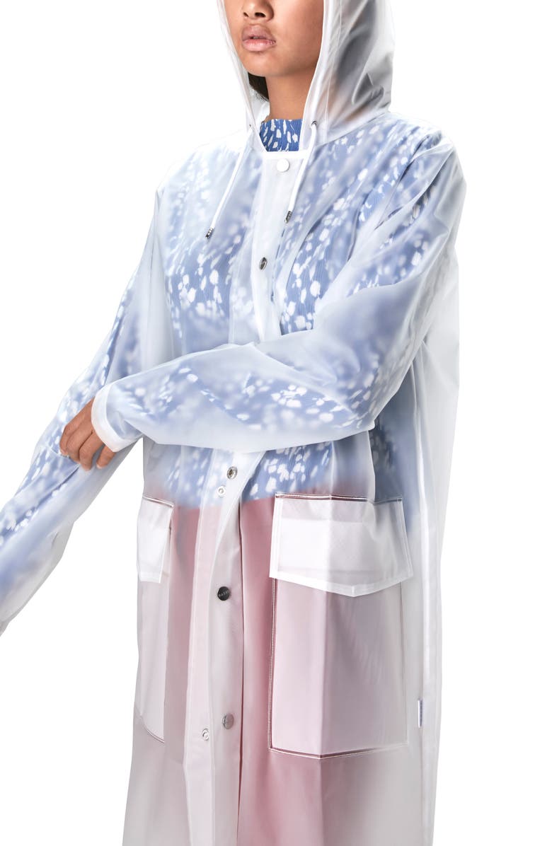  RAINS Waterproof Hooded Raincoat, Alternate, color, 