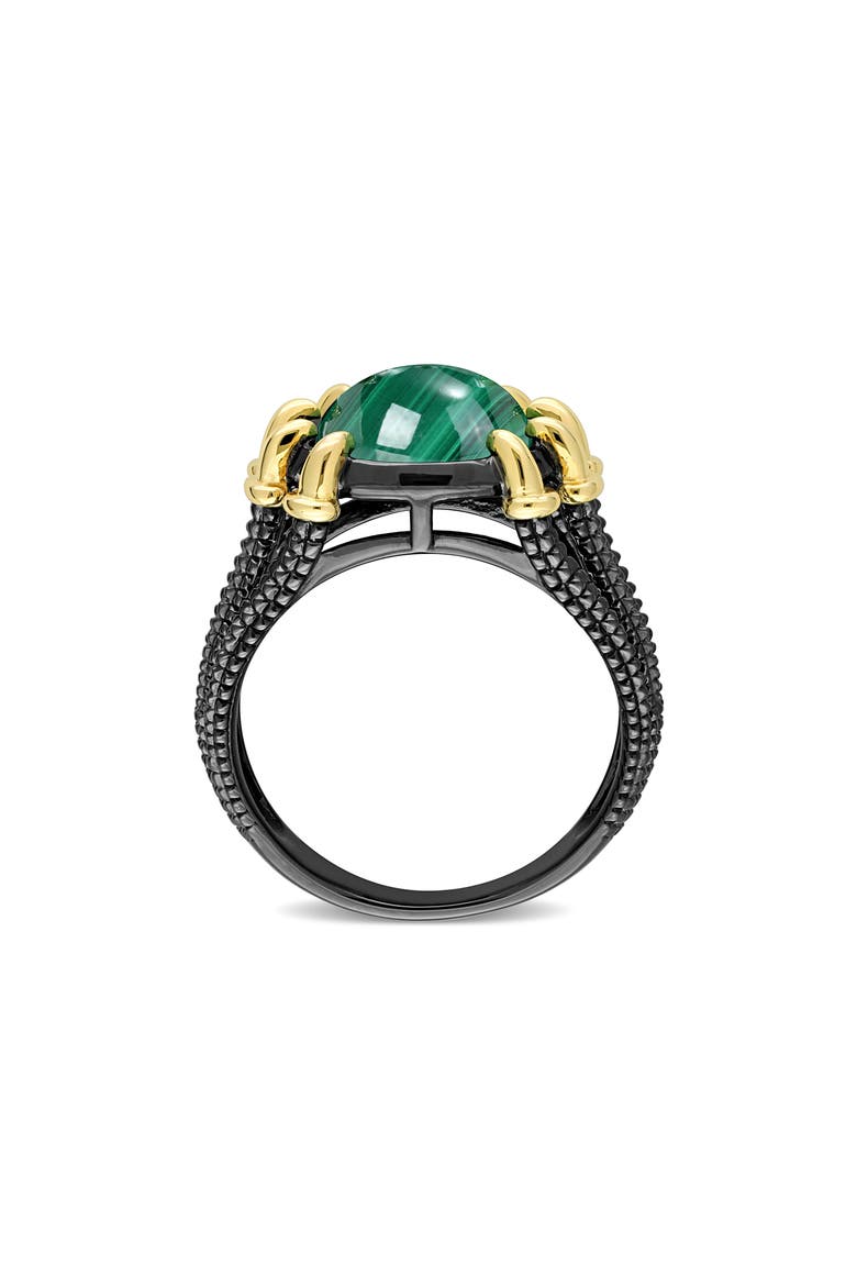 Two-Tone Malachite Gothic Ring, Alternate, color, GREEN