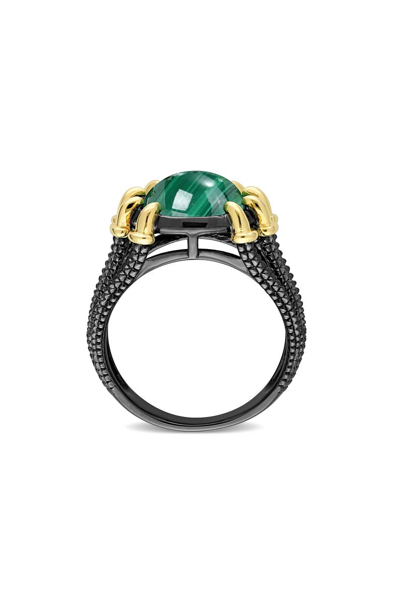 DELMAR Two-Tone Malachite Gothic Ring, Alternate, color, Green