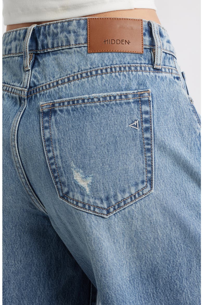 Distressed Wide Leg Dad Jeans, Alternate, color, MED.WASH