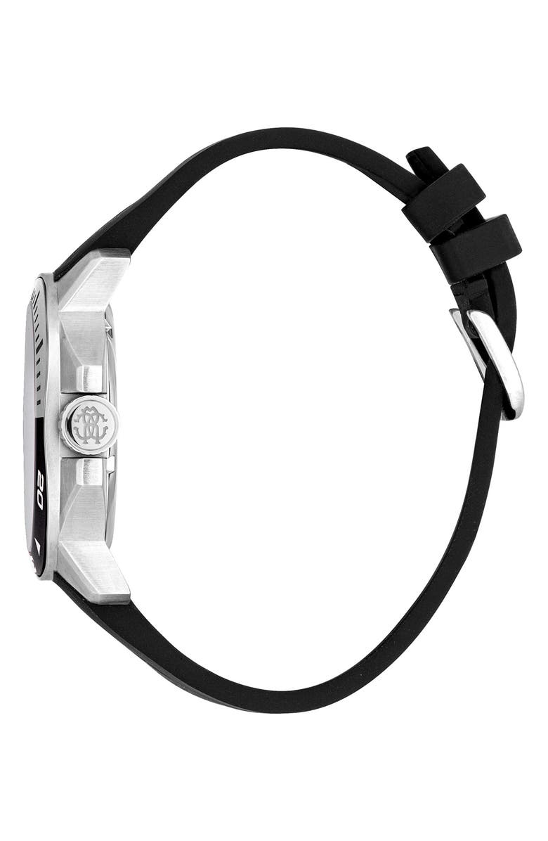 Roberto Cavalli Silicone Strap Watch, 42mm, Alternate, color,