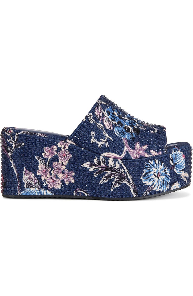 AZALEA WANG ROSALIND-BLUEMULTI RHINESTONE PLATFORM SANDAL - BLUE MULTI / 11 / WEDGE, Main, color, Blue Multi