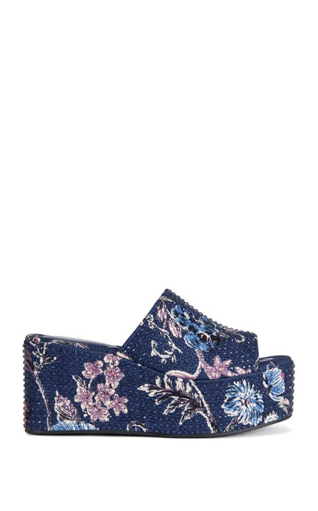 ROSALIND-BLUEMULTI RHINESTONE PLATFORM SANDAL - BLUE MULTI / 11 / WEDGE