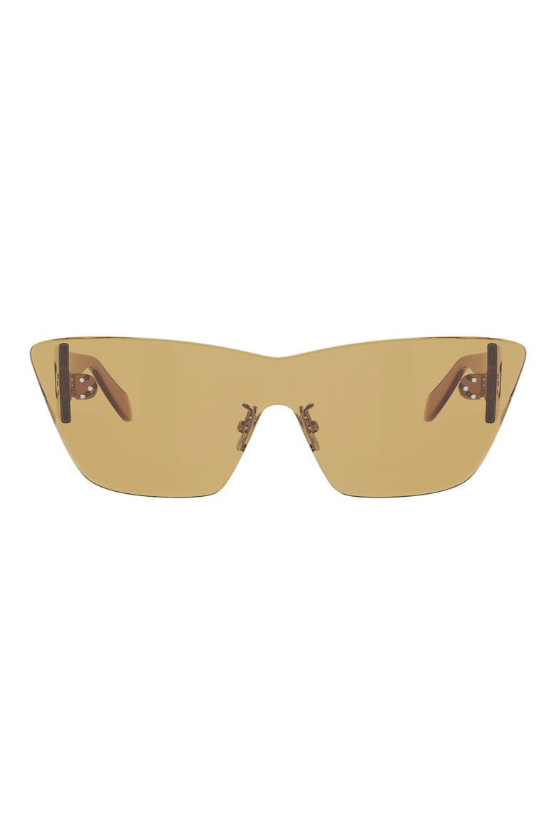 Sundown Rimless Cat Eye Shield Sunglasses, Main, color, SHINY ORANGE / ROVIEX