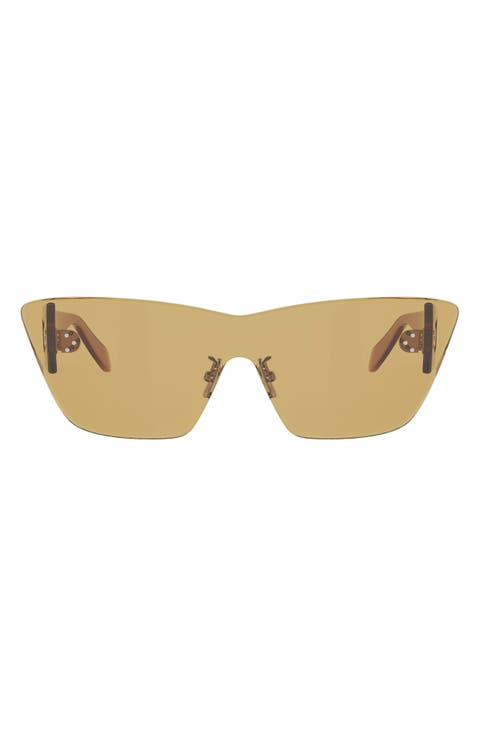 Sundown Rimless Cat Eye Shield Sunglasses