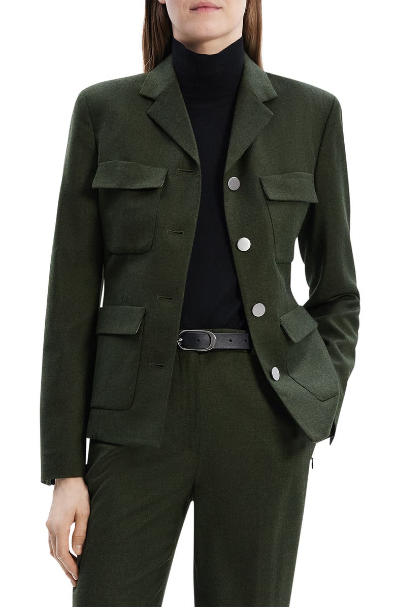 Theory Virgin Wool Military Jacket, Main, color,