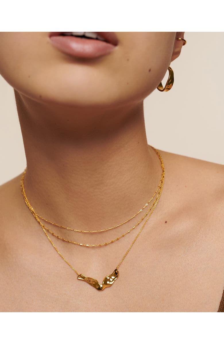 Monica Vinader The Wave Pendant Necklace, Alternate, color, 18Ct Gold Vermeil