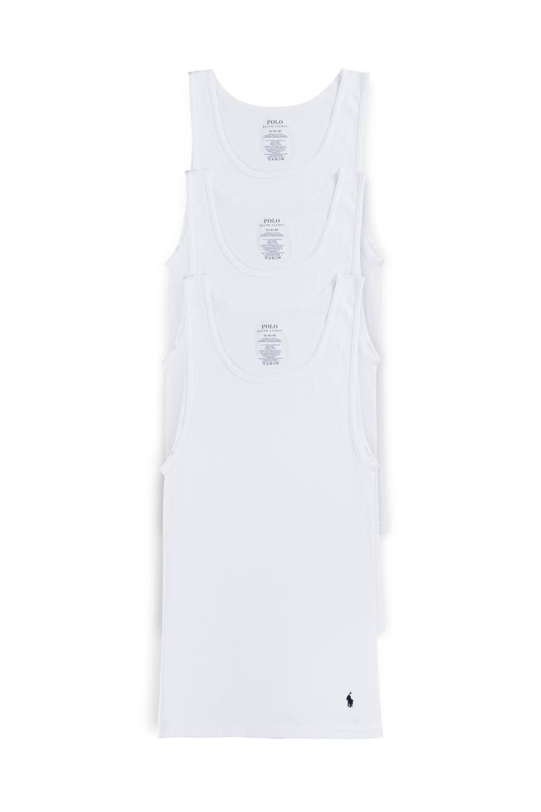 3-pk Athletic Undershirts, Alternate, color, WHITE