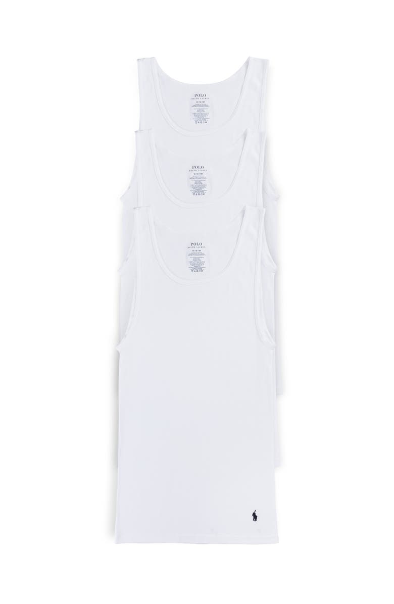 Polo Ralph Lauren 3-pk Athletic Undershirts, Alternate, color, White