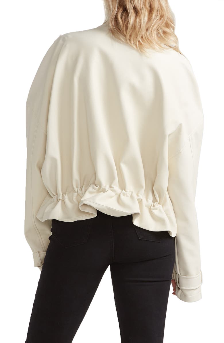 Belle & Bloom Reload Draped Faux Leather Jacket, Alternate, color,