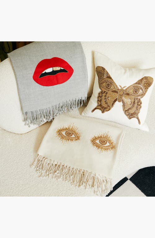 Jonathan Adler Us Muse Butterfly Throw Pillow In Neutral