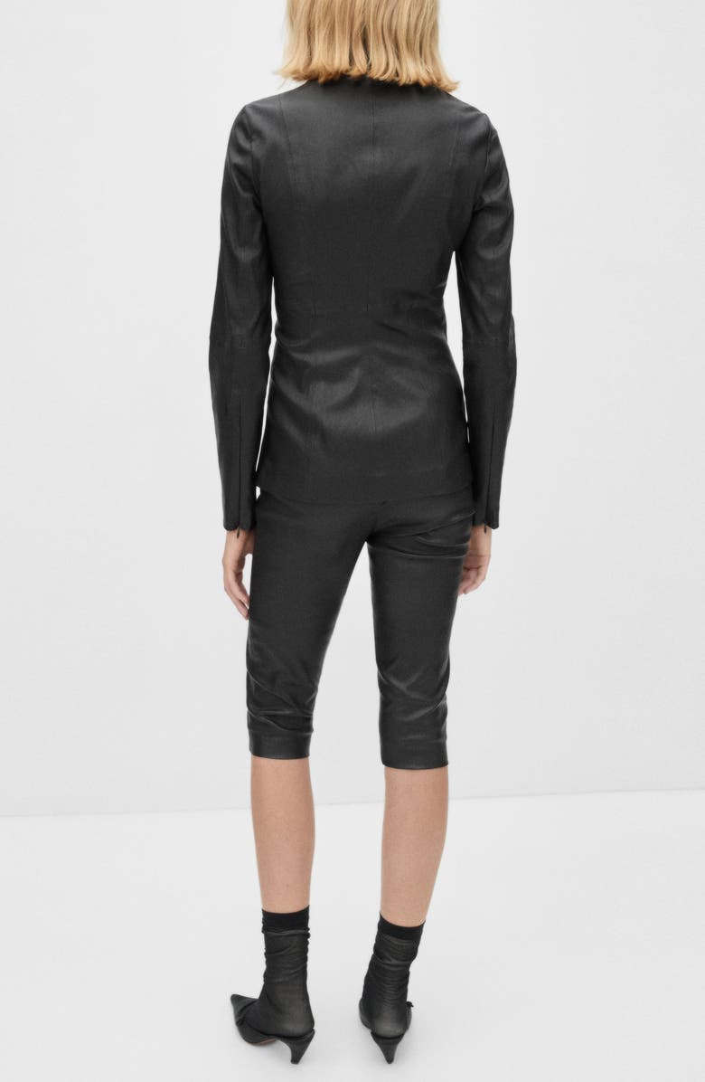 MANGO Leather Capri Pants, Alternate, color, 